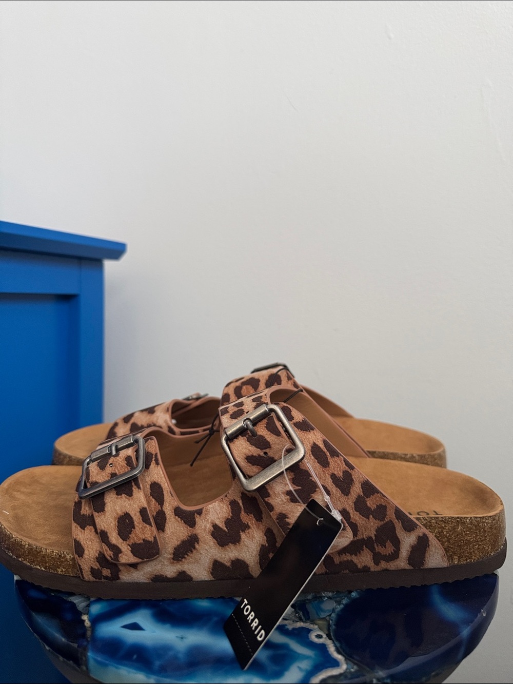 torrid Leopard Print Double-Buckle Slide Sandals